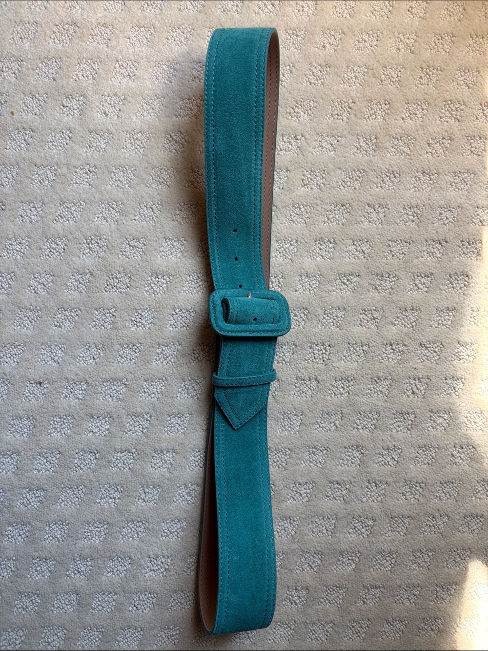 Talbots Teal Suede Wide Waist Belt